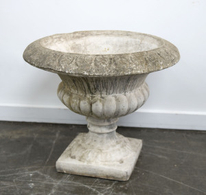 A garden urn, reconstituted stone, early 20th century, 54cm high, 50cm diameter