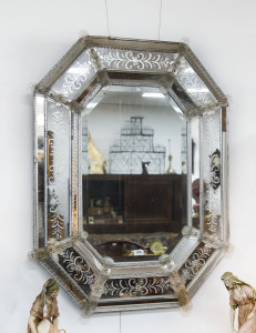 A Venetian Murano glass mirror, circa 1930, ​111 x 197cm