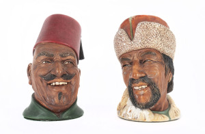 Two Bossons freestanding busts, painted plaster, English, mid 20th century