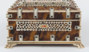 Anglo-Indian Vizagapatam jewellery box, tortoiseshell, sandalwood and ivory, 19th century, 8cm high, 20cm wide, 13.5cm deep - 3