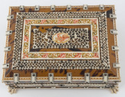 Anglo-Indian Vizagapatam jewellery box, tortoiseshell, sandalwood and ivory, 19th century, 8cm high, 20cm wide, 13.5cm deep - 7