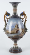 KPM Berlin porcelain vase with landscape scenes of classical ruins, Germany, 19th century, stamped "KPM", 39cm high - 3