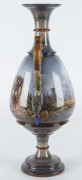 KPM Berlin porcelain vase with landscape scenes of classical ruins, Germany, 19th century, stamped "KPM", 39cm high - 6