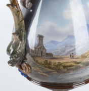 KPM Berlin porcelain vase with landscape scenes of classical ruins, Germany, 19th century, stamped "KPM", 39cm high - 8