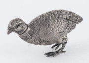 A Russian silver bird scent bottle, early 20th century, stamped "84" with Imperial marks, also a later "875" mark, 12cm long, 116 grams - 2