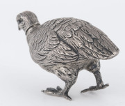 A Russian silver bird scent bottle, early 20th century, stamped "84" with Imperial marks, also a later "875" mark, 12cm long, 116 grams - 5