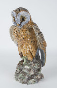 HUGO LONITZ Prussian majolica owl, circa 1870s, 37cm high - 4