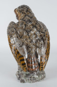 HUGO LONITZ Prussian majolica owl, circa 1870s, 37cm high - 6