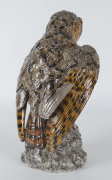 HUGO LONITZ Prussian majolica owl, circa 1870s, 37cm high - 7