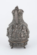 A Burmese silver jug with high relief repousse work, 19th century, ​18cm high, 370 grams - 5