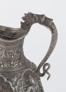 A Burmese silver jug with high relief repousse work, 19th century, ​18cm high, 370 grams - 7