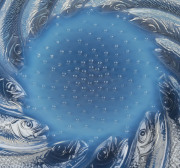 LALIQUE "Poissons" fruit bowl, stamped "R. Lalique", 29.5cm diameter - 6