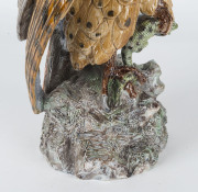 HUGO LONITZ Prussian majolica owl, circa 1870s, 37cm high - 11