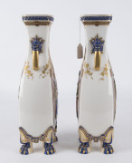 ROYAL WORCESTER pair of Japanese style porcelain vases, 19th century, with accompanying letter from HENRY SANDON who remarks on their rarity and value. factory backstamp, 37cm high - 3