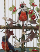 French singing birdcage timepiece with two birds, 19th century, ​full whistle, setting for intermittent. 50cm high PROVENANCE The Tudor House Clock Museum, Yarrawonga - 4