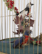 French singing birdcage timepiece with two birds, 19th century, ​full whistle, setting for intermittent. 50cm high PROVENANCE The Tudor House Clock Museum, Yarrawonga - 6