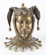 A French court jester or buffoon tobacco jar, cast bronze, Napoleon III, 19th century, 15cm high - 2