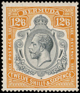1924-32 (SG.93) KGV 12/6 Grey & Orange. Superb MUH.