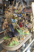 A Victorian taxidermy bird display in original glass dome housing 12 assorted birds, 19th century, ​52cm high - 3