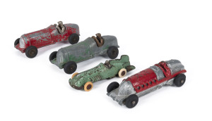 HUBLEY group of four die cast racing cars, U.S.A. circa 1930, the largest 19cm long