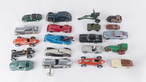 Collection of assorted toy cars including DINKY, HUBLEY and TRI-ANG, mid 20th century and later, the largest 14cm long. (20 items)