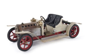 MAMOD vintage steam powered roadster coupe, labelled "Mamod, Made In England", 39cm long