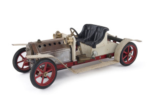 MAMOD vintage steam powered roadster coupe, labelled "Mamod, Made In England", ​39cm long