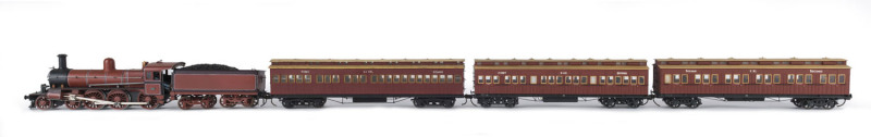 c.1905 Dd Class (Dd668) Steam Locomotive (235x40x55mm) rebuilt with new larger boiler based on the K Class design (Nos 606-699), probably constructed at Newport Railway Workshops, red-brown livery with deep brown trim, 4-6-0 wheel configuration, designed