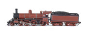 c.1905 Dd Class (Dd668) Steam Locomotive (235x40x55mm) rebuilt with new larger boiler based on the K Class design (Nos 606-699), probably constructed at Newport Railway Workshops, red-brown livery with deep brown trim, 4-6-0 wheel configuration, designed - 2