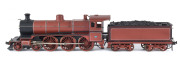 c.1907 Aa Class (Aa574) Steam Locomotive (255x40x57mm) being the A2 version introduced in 1907 to be used on express/premier services hauling the heavier E type passenger carriages which came into service in 1906, red-brown livery with deep brown trim, 4- - 2