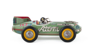 Large ATOM 153 friction, tin jet racer by Yonezawa, circa 1950. Length: 41cm (16").