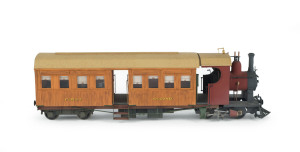 1906 Steam Motor Coach No 1 known as the "Coffee Pot" (NJAB1) a combined steam locomotive and passenger coach on a single rigid frame (165x37x50), the locomotive unit built by Kitson & Co (Leeds, England) and the coach manufactured by Metropolitan Amalgamated Railway Carriage Co (Birmingham, England), supplied to SAR to provide a passenger service on light-traffic rural routes and was put into service at Quorn for a regular weekly service to Hawker.