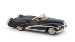 1950s black tin friction drive Buick LeSabre Concept car by Yonezawa. Length: 20cm (8").