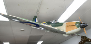SPITFIRE model aeroplane, late 20th century, 155cm wingspan