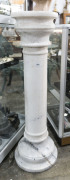 An Italian turned marble pedestal, late 19th century, ​101cm high