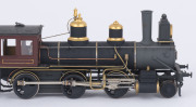 Victoria c.1906 Baldwin Steam Locomotive plus tender containing timber (total size 200x38x50mm), black & brown livery with gold plated trim, 2-6-0 wheel configuration, built by Baldwin Locomotive Works (Philadelphia) for the McIvor Timber and Firewood Com - 4