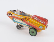 WINNER - 23 battery-powered tinplate rocket ship, made by Kyodo with "KDP" logo.&nbsp; - 2