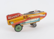 WINNER - 23 battery-powered tinplate rocket ship, made by Kyodo with "KDP" logo.&nbsp; - 4