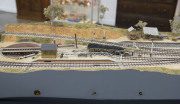 Electric powered diorama depicting a South Australian scene created in three conjoining sections, featuring mainline station (similar in design to those at Strathalbyn & Mount Barker), branchline stations, workshop, bridges, viaduct, turntable, coal bunke - 4