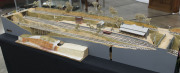 Electric powered diorama depicting a South Australian scene created in three conjoining sections, featuring mainline station (similar in design to those at Strathalbyn & Mount Barker), branchline stations, workshop, bridges, viaduct, turntable, coal bunke - 6