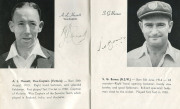 "AUSTRALIAN IX'S ENGLISH TOUR Proceeding by P. & O. R.M.S. "STRATHAIRD" 22,500 TONS"A souvenir booklet prepared by P. & O. for distribution to the passengers on board the ship which was taking the Australian Team to England. Unusually, signed by all eight - 4