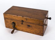 An electric shock machine in mahogany case, 19th century, 26cm across. PROVENANCE: The Rodney Pemberton Collection - 2