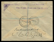 Australia: Aerophilately & Flight Covers: October 1934 (AAMC.433) England - Australia MacRobertson Air Race cover carried by the winning entry DH66 Comet 'Grosvenor House' in a total elapsed time of 71 hours and signed by both pilots "CWA Scott" and "Tom - 2