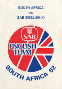1981-82 FIRST REBEL TOUR TO SOUTH AFRICA: Scorecard signed by South Africa & English Teams, with 28 signatures including Mike Proctor, Graeme Pollock, Jimmy Cook, Graham Gooch, Alan Knott & Geoff Boycott. - 2