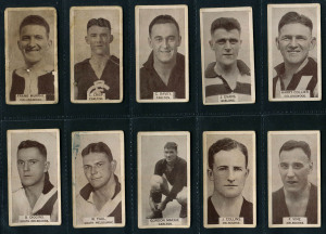 W.D. & H.O. WILLS: 1933 Footballers, part set [150/200]; mixed condition.