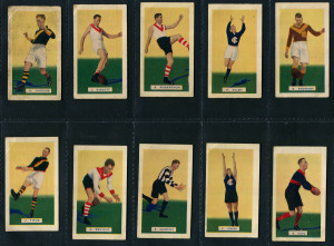 HOADLEY'S CHOCOLATES: 1934 Victorian Footballers (action studies), complete series [50]; mixed condition, mainly VF+.