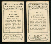 GODFREY PHILLIPS: 1933 Victorian Footballers (B.D.V. Cigarettes) part set [42/75], G/VG. - 10