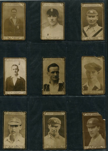 W.D. & H.O. WILLS: 1926 Cricketers, part series [35/63]; very mixed condition.