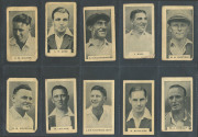 W.D. & H.O. WILLS: 1933 Footballers (larger size) part set [30]; plus A.W. ALLEN: 1934 Footballers (Club flags) part set [15]; plus a range of other sporting issues of the same era. Mixed condition. (Total: 98). - 6