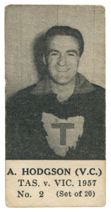 1957 Tasmania V Victoria Series (Unknown Publisher, Blank Backs): A. Hodgson (V.C.) No.2 From The Complete Set Of 20.